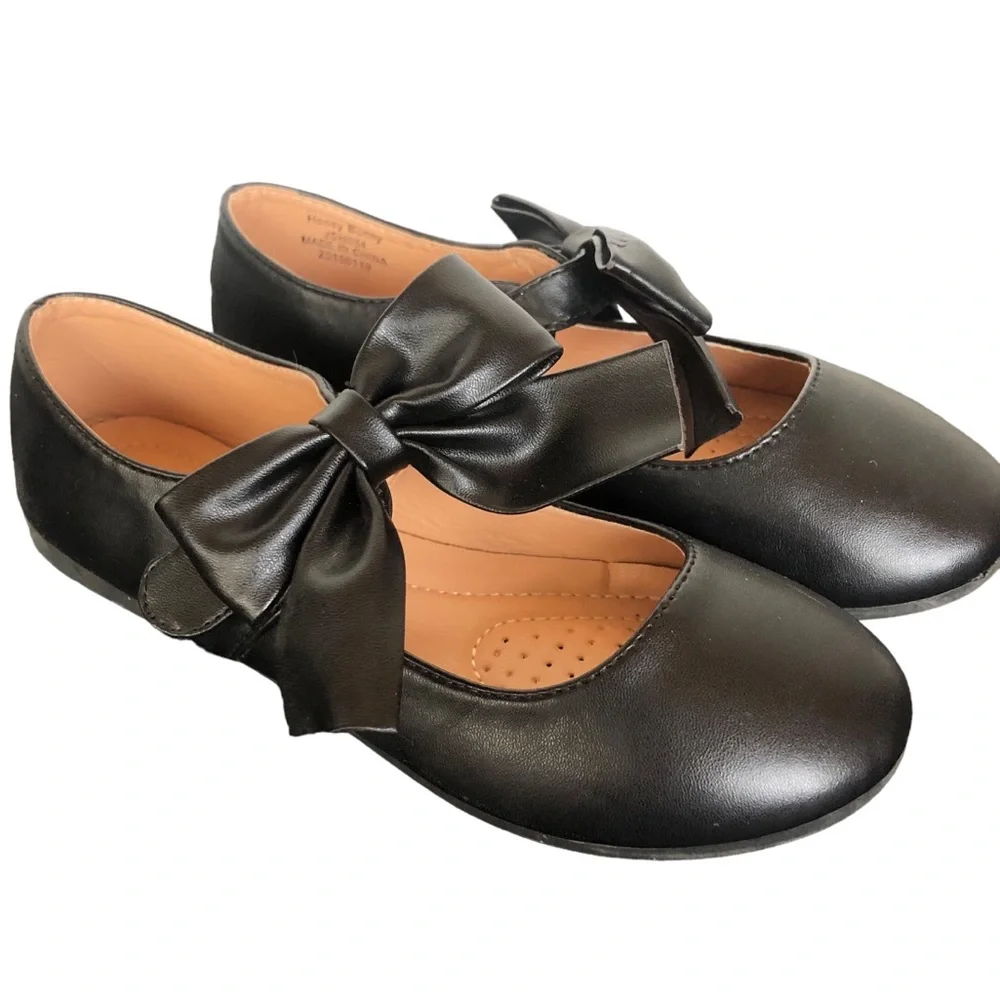 Honey Bunny Black Big Bow Ballet Flats size 3 - Picture 5 of 14